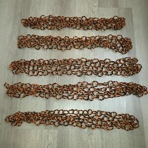 Vintage 5 pcs Bethany Lowe Halloween Garland Chain Orange & Black 90" Long